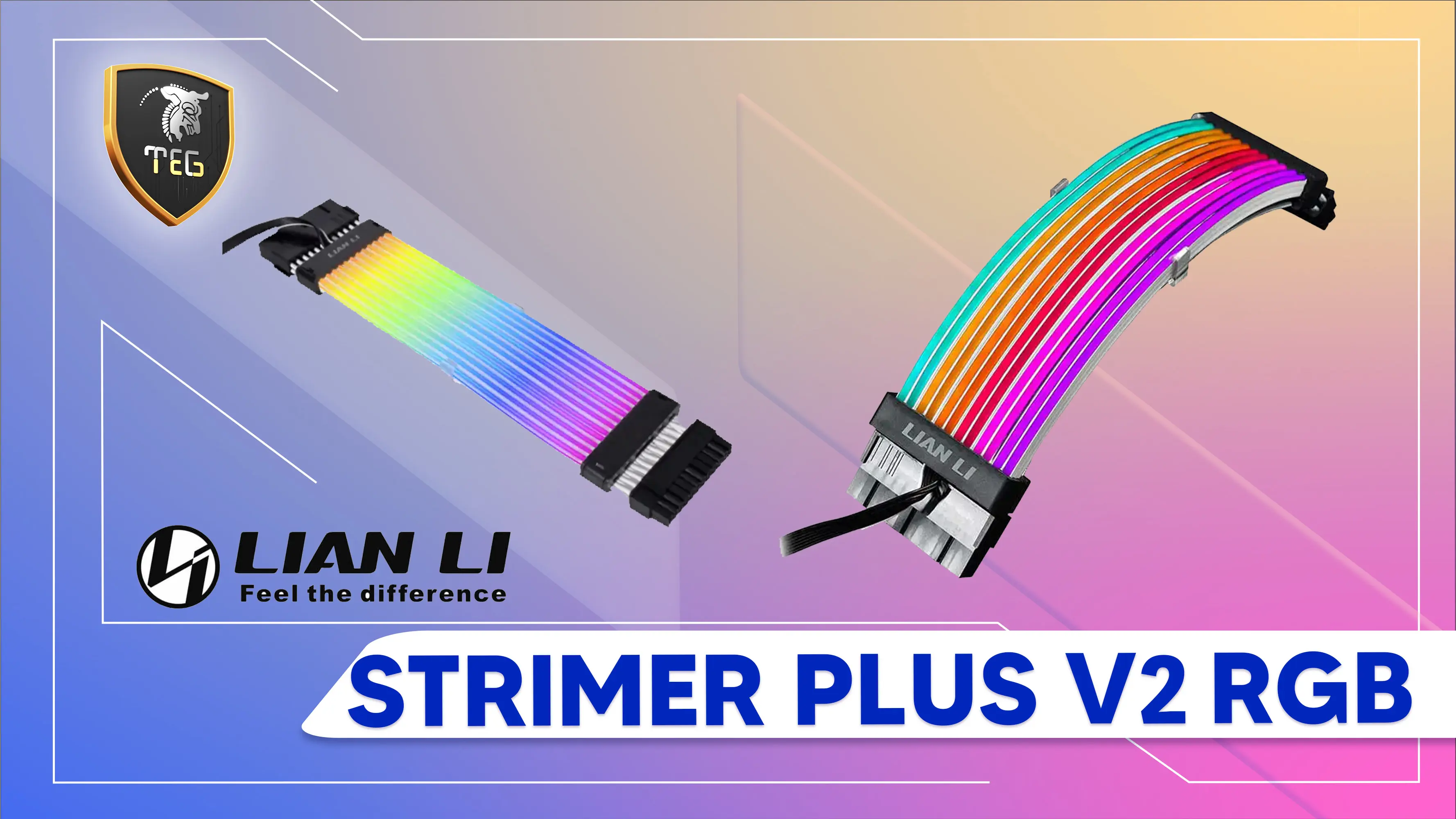 برسی کابل اسلیو STRIMER PLUS V2 RGB 24 pin از برند لیان لی